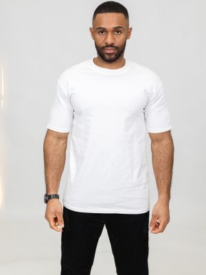 Basic premium white cotton deluxe tee