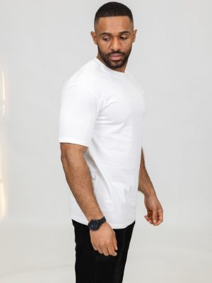 Basic premium white cotton deluxe tee