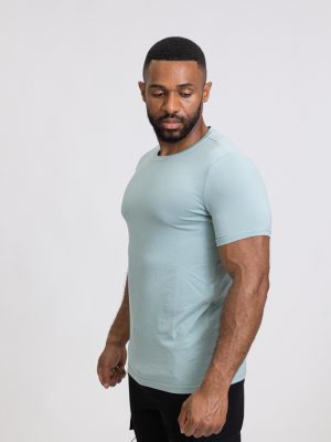 Greenish White Essential Cotton T-shirt